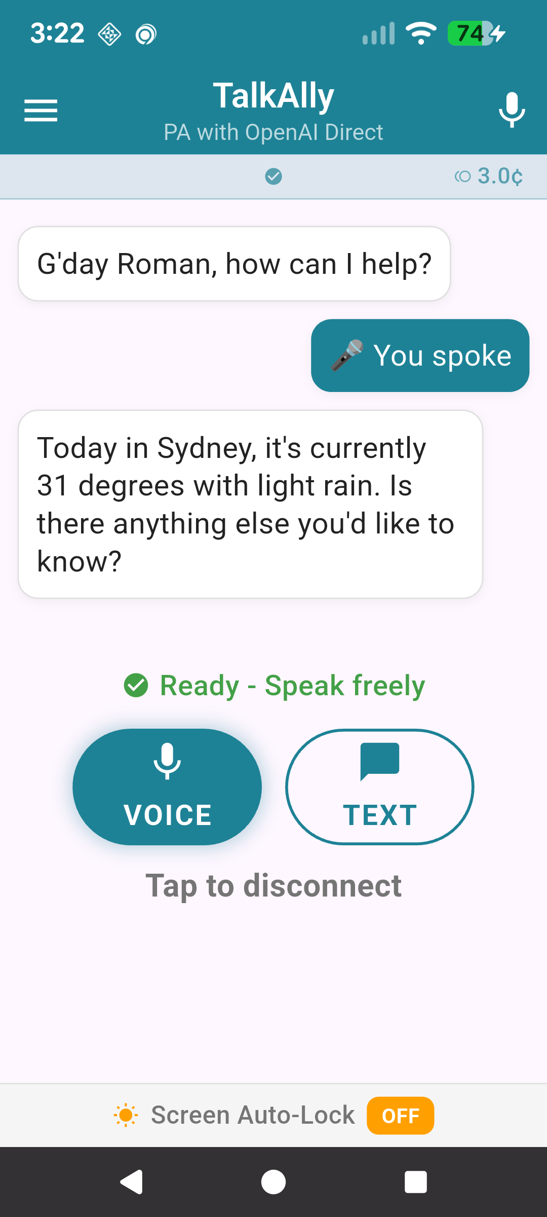 TalkAlly voice conversation